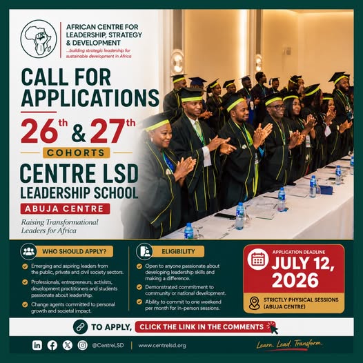 CentreLSD Leadership School Call for Applications